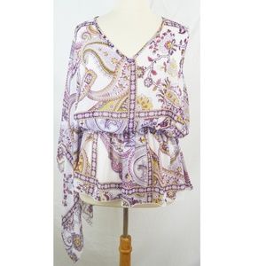 Ashley Stewart One Bell Sleeve Blouse Size 22